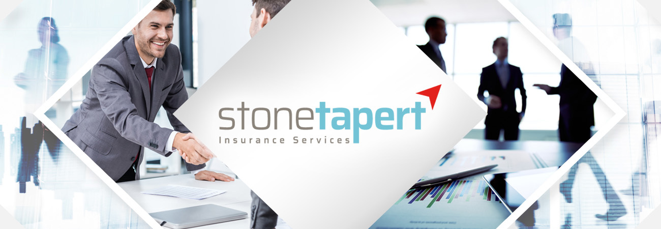 Homepage Banner image with StoneTapert logo and workers