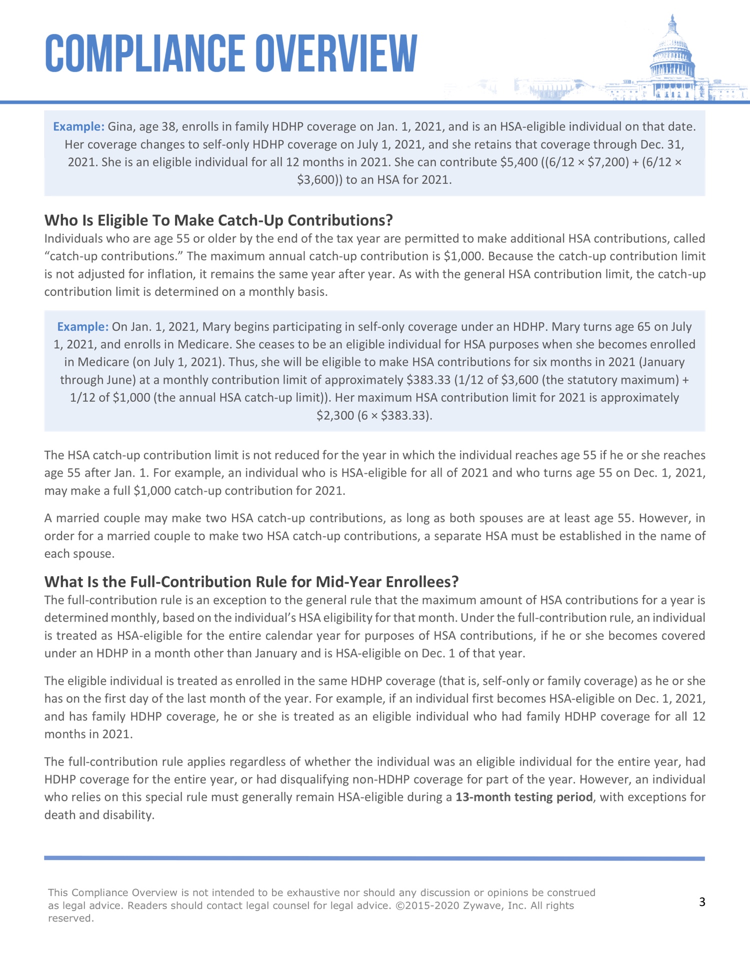 Health Savings Account (HSA) Contribution Rules